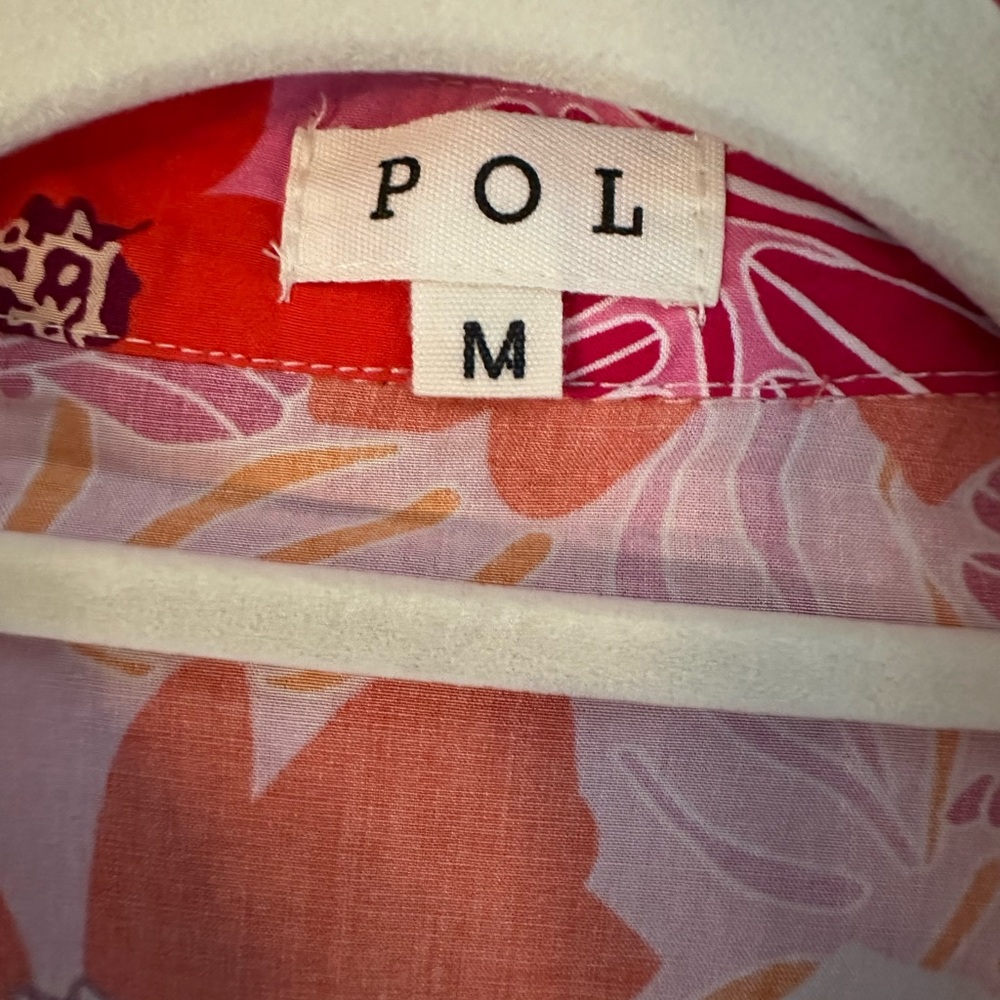Boho Patchwork Open Front Shirt Jacket - Pink Multicolor - Picture 9 of 10